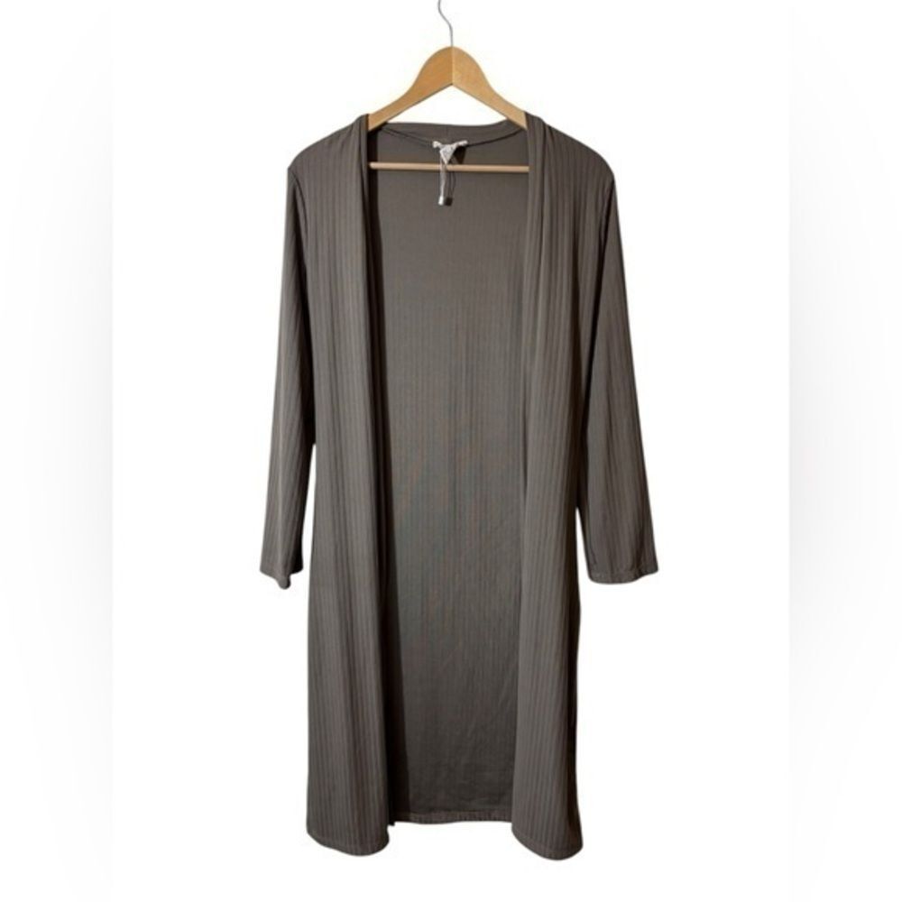 CAPELLA | ribbed cardigan small taupe